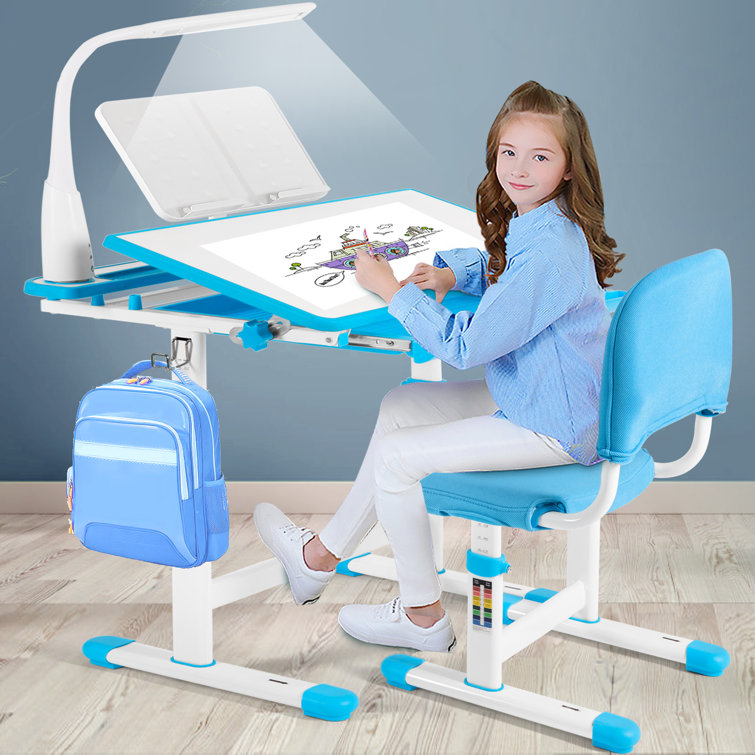 Kids teal desk discount chair